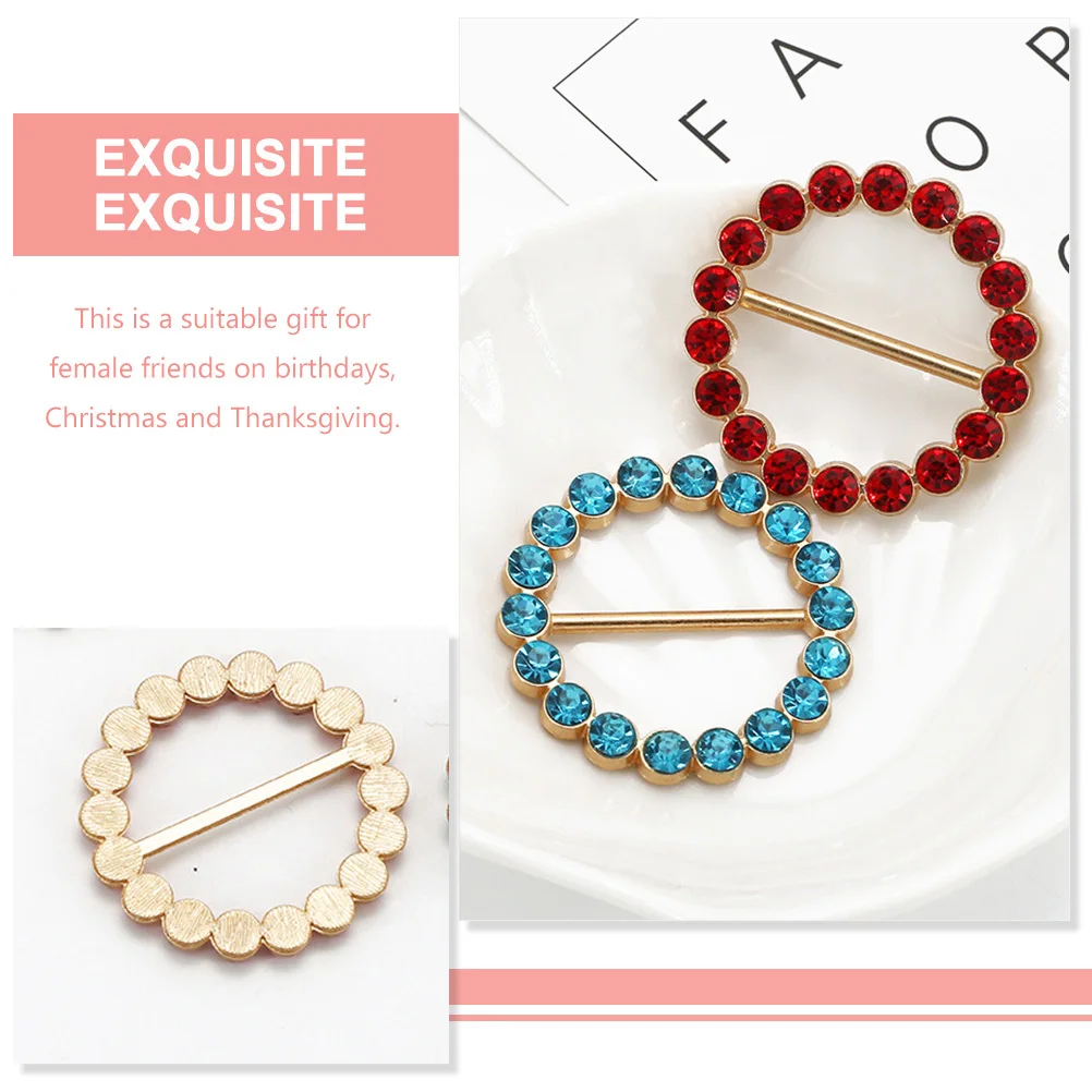 

10pcs Scarf Accessories Clothing Knotted Buckles Multi-Function Scarf Rings Decorative Shirt Clips Daily Use Mixed Color