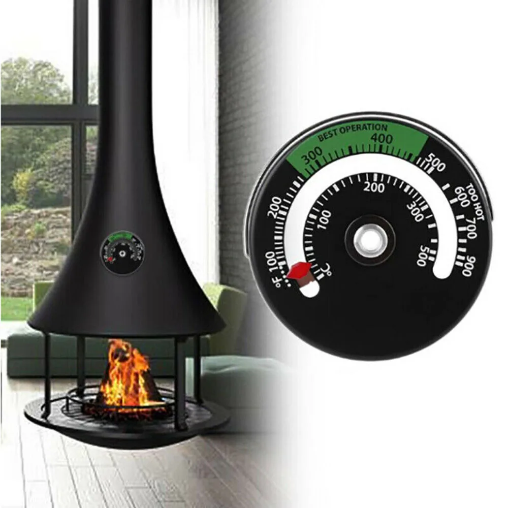 Temperature Fireplace thermometer Stove Thermometer 100-900 Accessories Aluminum Alloy Aluminum alloy Oven Place Stove Wood Fire