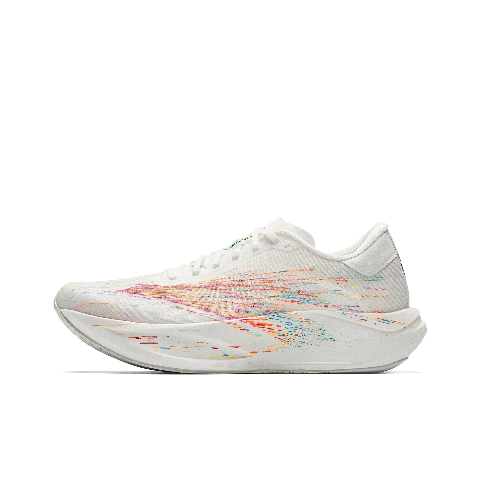 Anta Zone 2 Heart Rate 90 Textile, Synthetic Leather Low top Training Racing Running Shoes Men's White Orange Purple 112625579-5