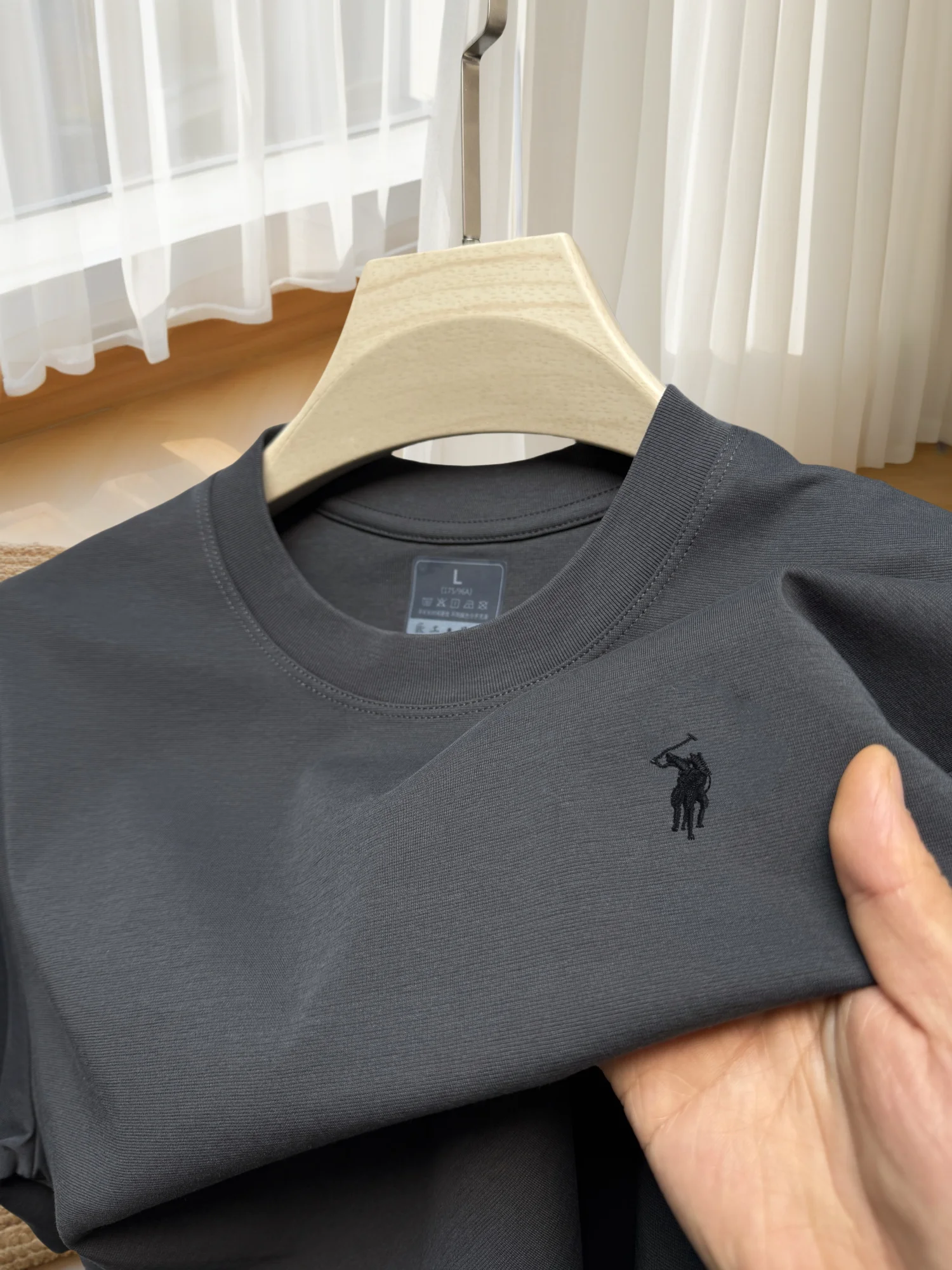 

Luxury brand Paul embroidery short sleeved T-shirt 2025 summer new item for men high-quality silk cotton comfortable casual top