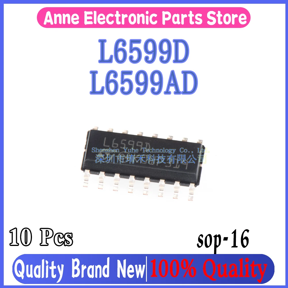 (10piece)100% New L6599 L6599D L6599DTR L6599AD L6599ADTR sop-16 Chipset
