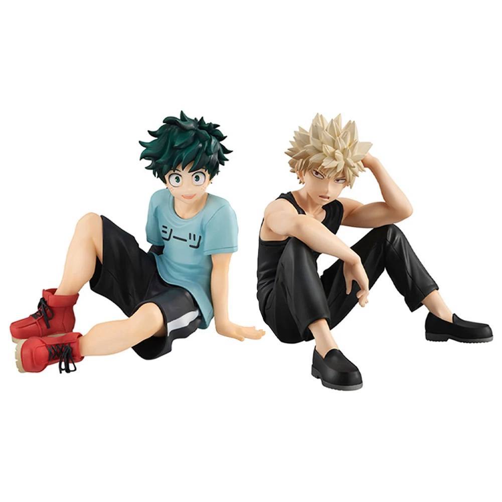 Figura de anime mha midoriya izuku figura de acción pose sentada Bakugou Katsuki estatuilla Todoroki Shouto figura PVC modelo estatua regalo