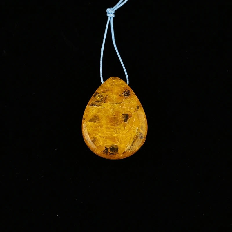 

Natural Citrine Waterdrop Pendant Beads Yellow Quartz 28x22x6mm 6.2g for Women Jewelry Making Accessory