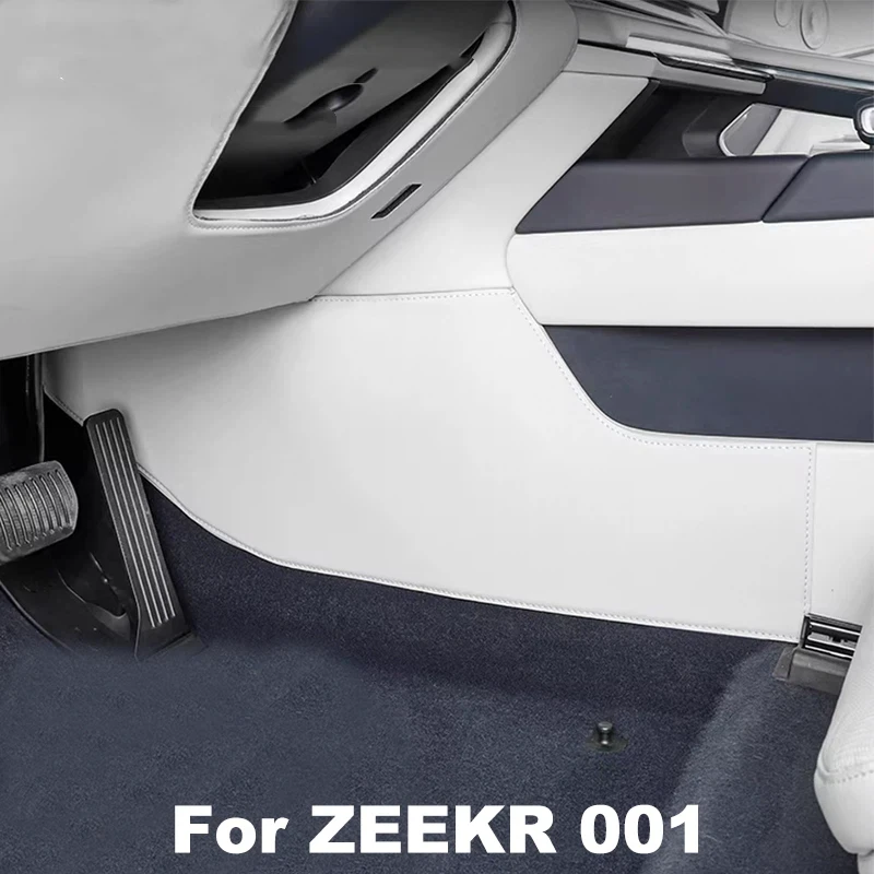 For ZEEKR 001 2026 Leather Central Control Side Anti Kick Pad Car Seat Both Sides Mat Protective Pad Car Accessories