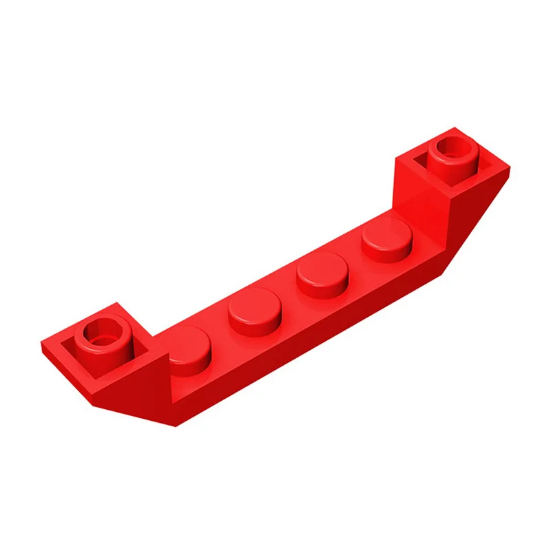 10pcs MOC Brick Parts 52501 Slope Inverted 45° 6 x 1 Double with 1 x 4 Cutout Compatible Building Block Particle DIY Kid Toy