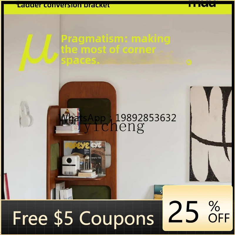 

ZZ corner rack living room small apartment corner triangle cabinet floor rack storage rack display