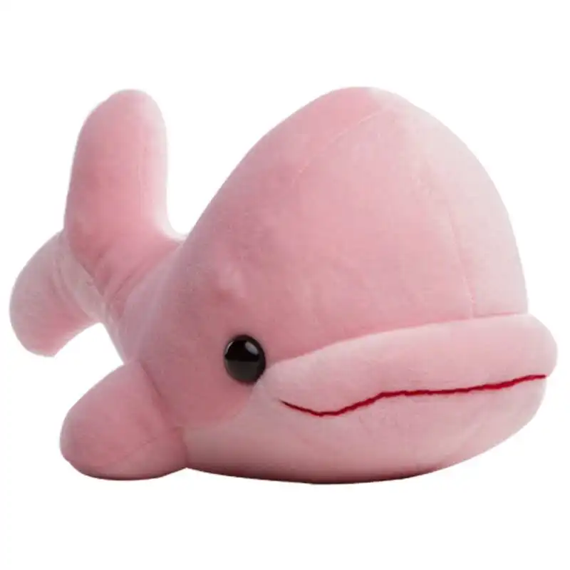 

big lovely high quality plush dolphin toy stuffed pink big head whale doll gift about 43cm