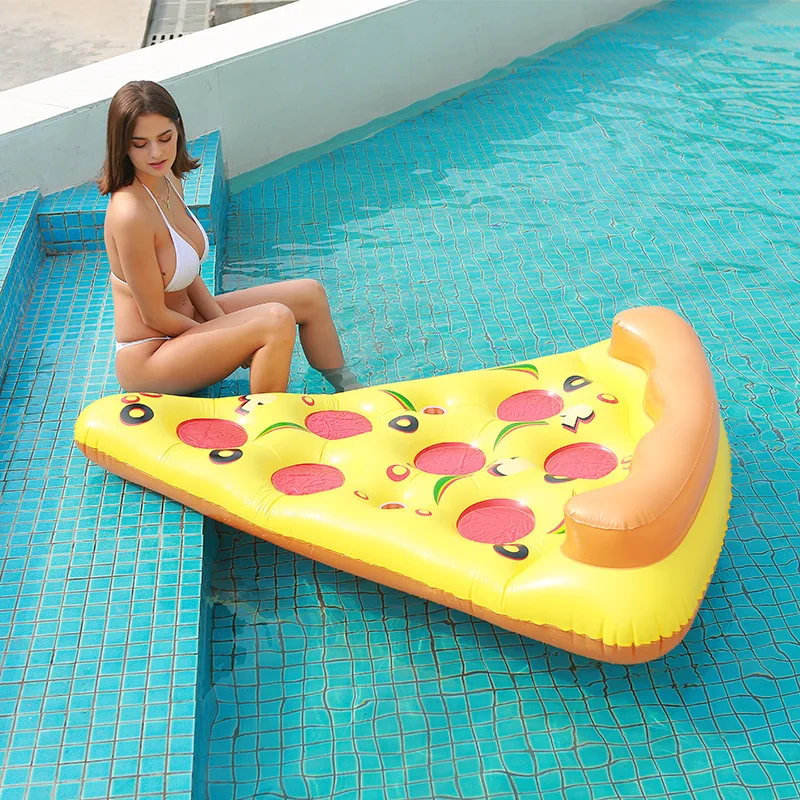Opblaasbaar speelgoed Pizzavlotter voor volwassenen Waterloungestoel Grote vlotter Opblaasbare pizzavlotter voor waterzwemcirkel voor volwassenen