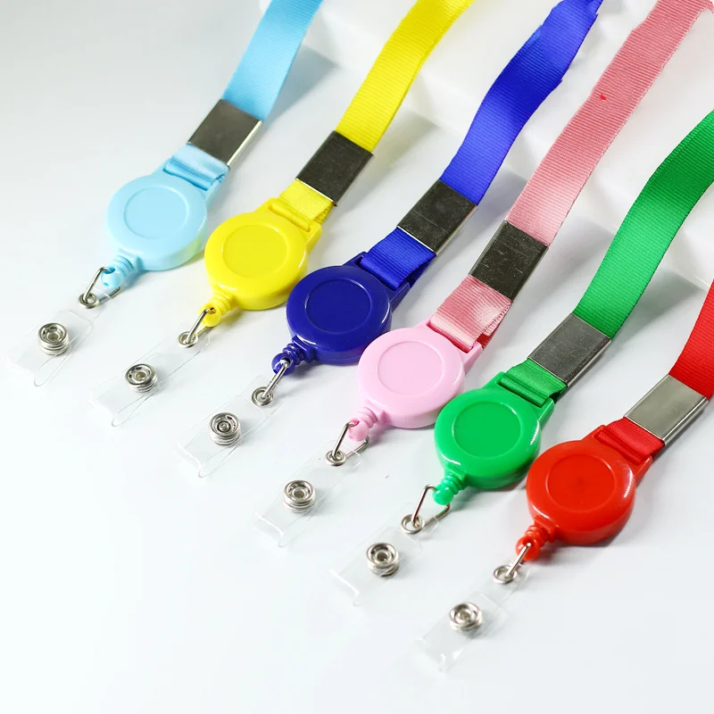 Einziehbare Abzeichen rolle Lanyard Easy Pull Neck Strap für ID-Tag Abzeichen halter Name Pass Arbeits karte Lan yards