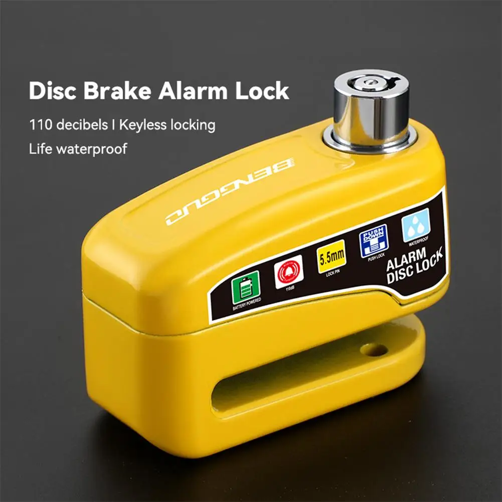 دراجة نارية دراجة قفل إنذار حماية قفل مقاوم للماء الفرامل مع مفاتيح السلامة المضادة للسرقة سكوتر عجلة مكبح قرصي أقفال