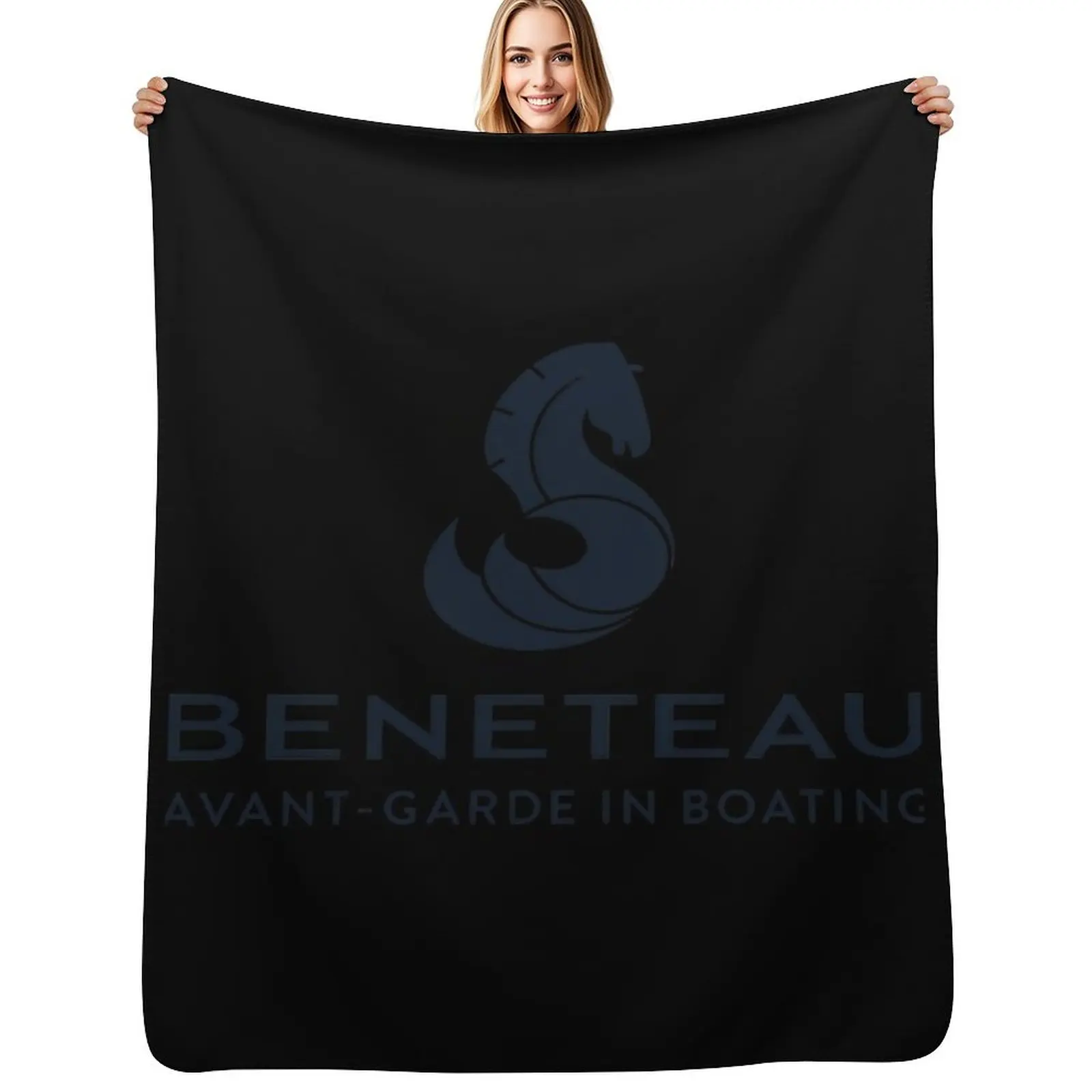 Beneteau Yachts Logo Fishing Boats Throw Blanket Cute Plaid for babies Sofa Throw Single Extra Large Throw Flannels Blankets
