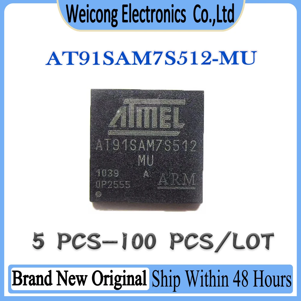 AT91 AT91S AT91SA AT91SAM AT91SAM7 AT91SAM7S AT91SAM7S512 AT91SAM7S512-MU New Original IC MCU Chip QFN-64