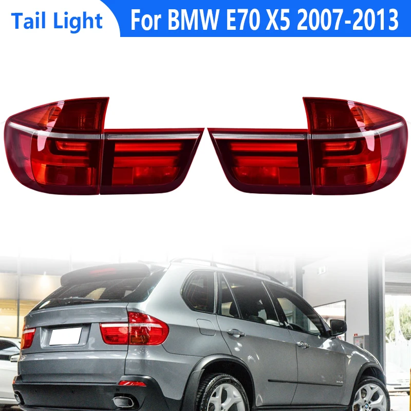 For BMW X5 E70 2007 2008 2009 2010 2011 2012 2013 Red LED Tail Lights Rear Lights Brake Lamp Turn Signal Fog Lights Accessories
