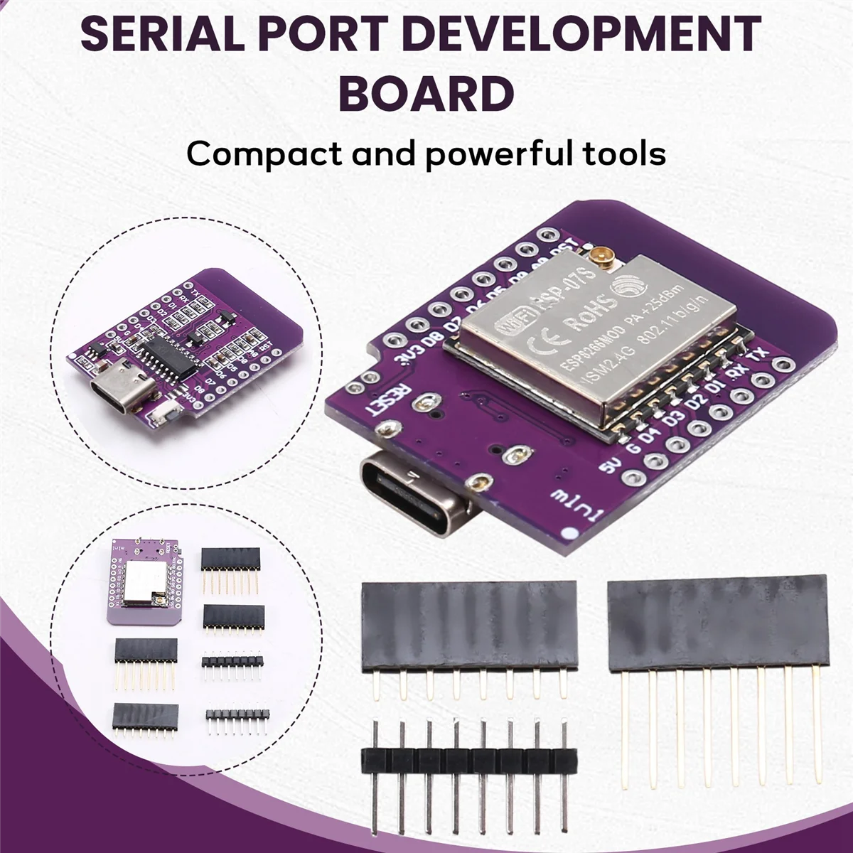 Efficiente scheda di sviluppo MINI ESP8266 D1 - Modulo wireless, MINI D1 ESP-07S