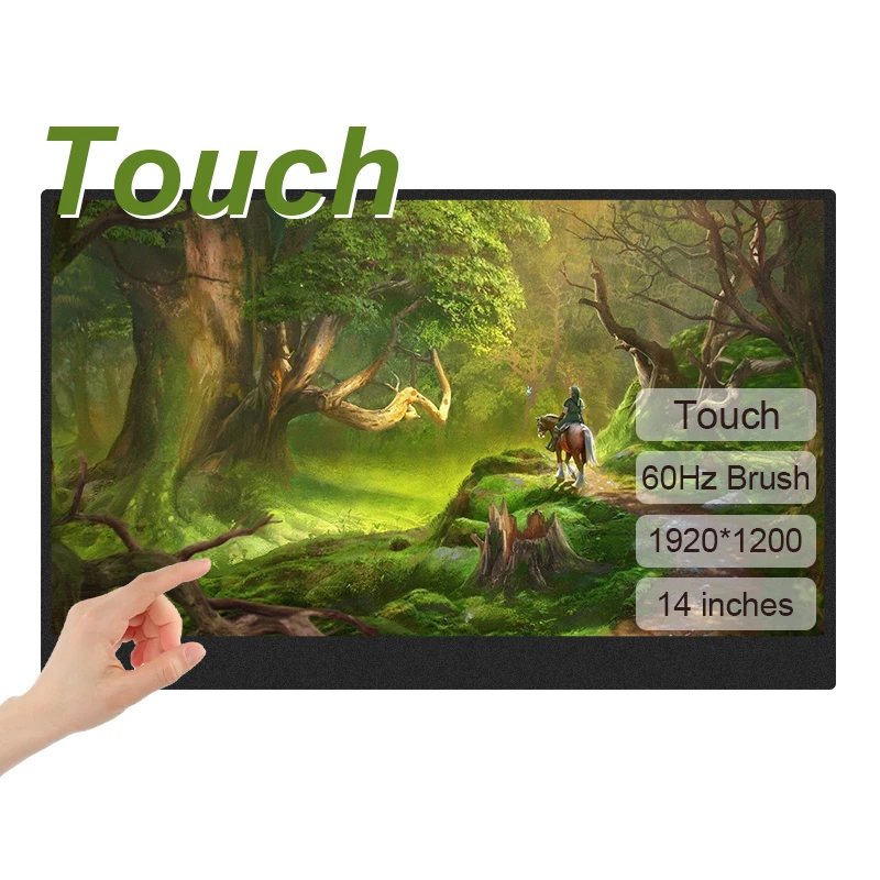 LANLIPU 14/15.6/16inch Portable Touch Monitor IPS Panel Secondary Display For Phone Xbox Switch PS4/ps5 Laptop Extension Screen
