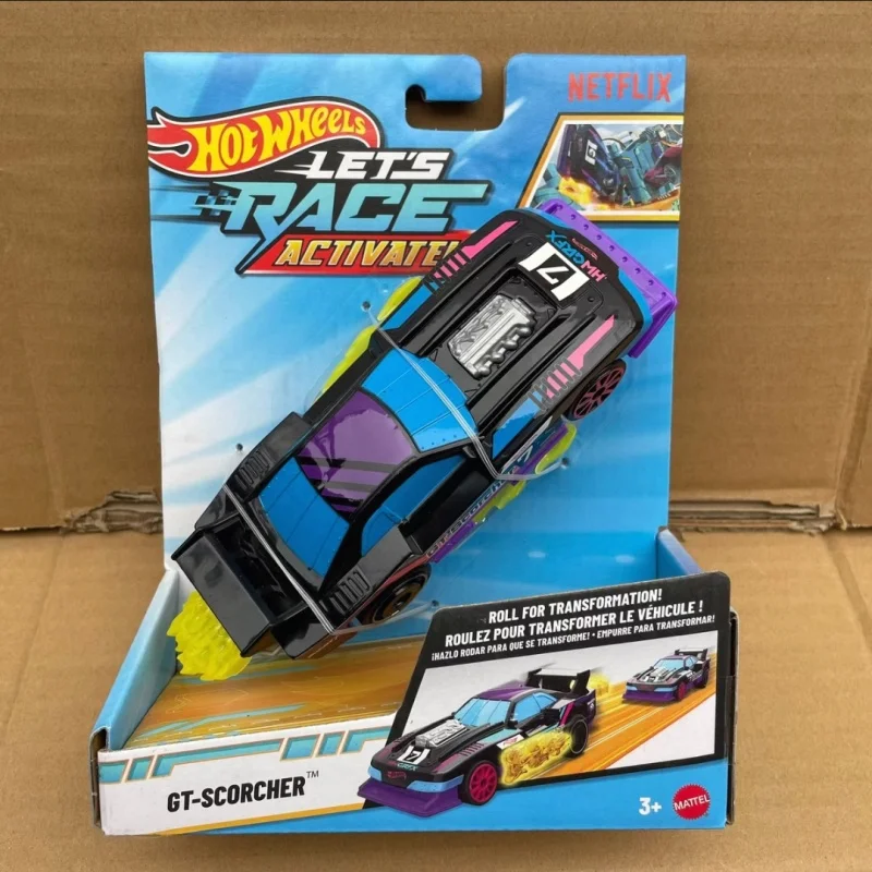 Hot Wheels Transforming Diecast Race Cars Lets Race Activate Series Collectible Racing Scene Vehicle Toy Holiday gift collection