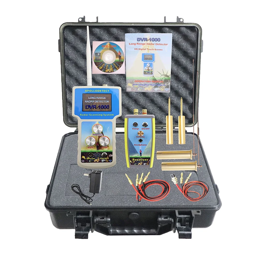 DVR-1000 Long Range Metal Detector Radar Gold Silver Bronze Copper Platinum Diamond Emerald Detector