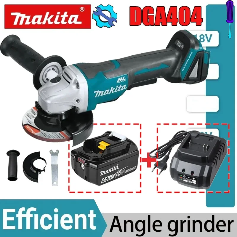 

Угловая шлифовальная машина Makita DGA404, 100 мм, бесщеточная, литиевая, аккумуляторная, высокомощная, для полировки и резки