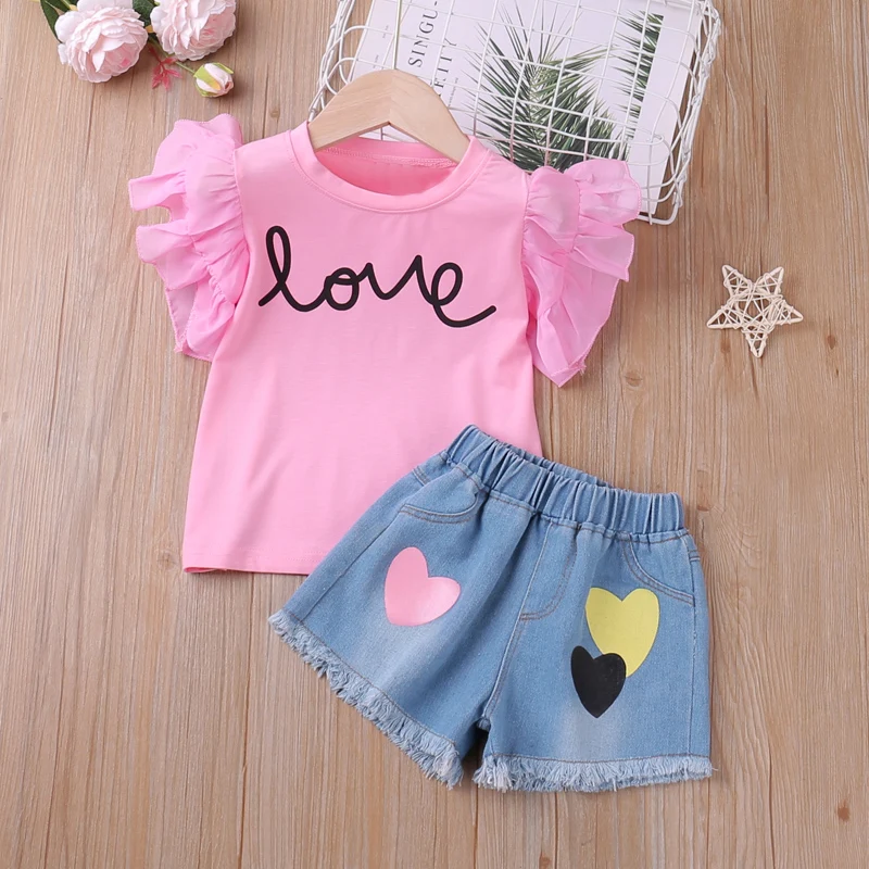 Clothes For Girls Summer Toddler Girls Clothes 2Pcs Outfits Kids Clothing For Girls Tracksuit Suit For Girls Children Clothing