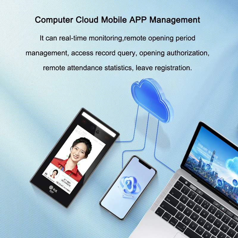クラウドワイヤレスドアアクセス制御システム 生体認証掌静脈顔認識出席マシン