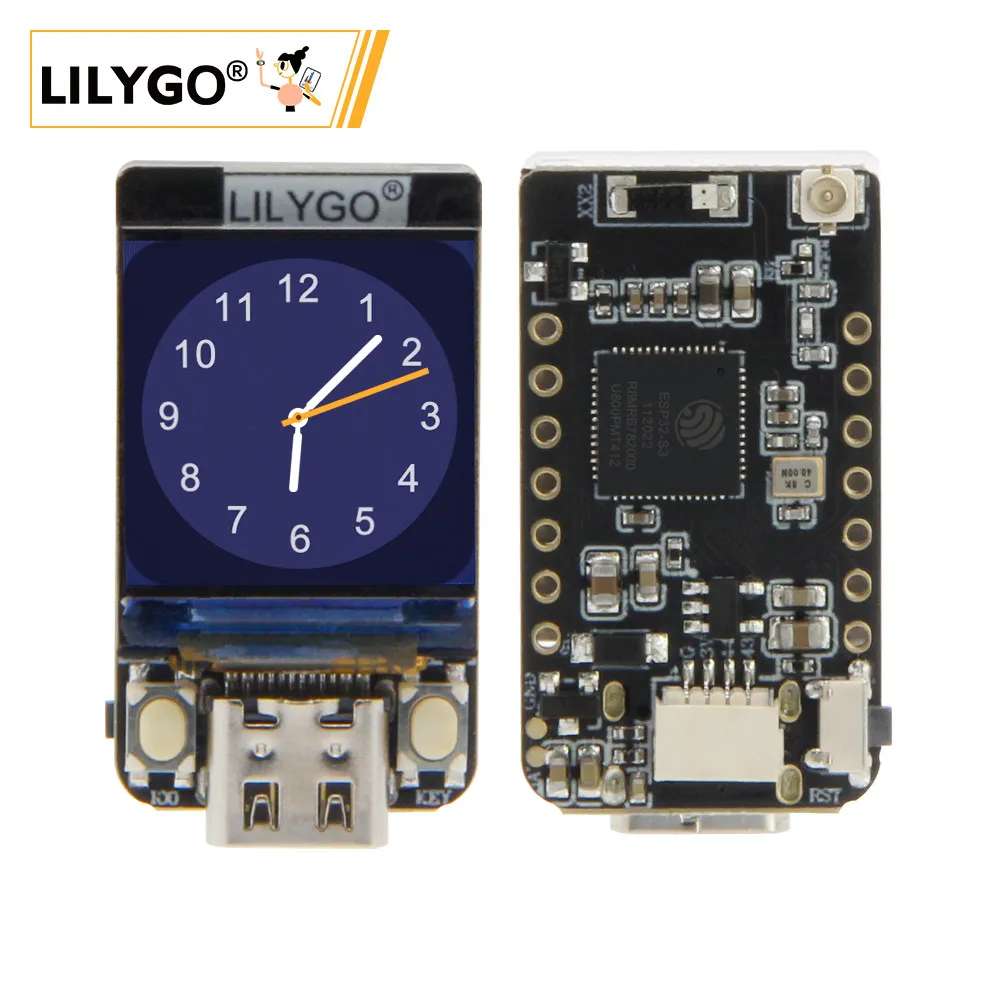 LILYGO T-QT Pro ESP32-S3 GC9A01 0.85-inch LCD Display Module WiFi Bluetooth Full Color IPS