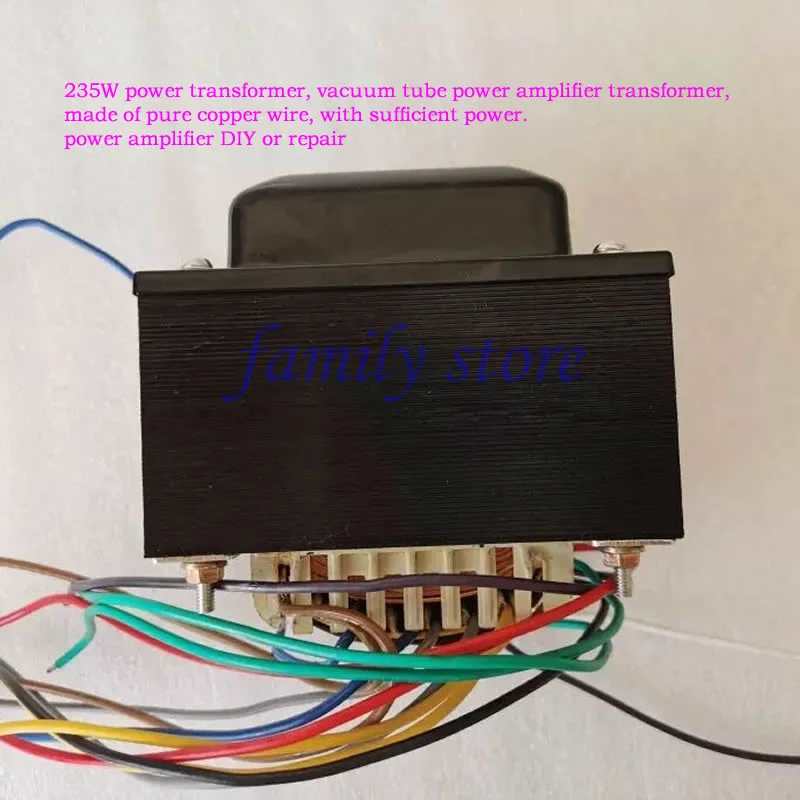 235W power transformer, 330V-0-330V 3.15V-0-3.15V 0-5V 0-6.3V, Vacuum tube power amplifier DIY or repair