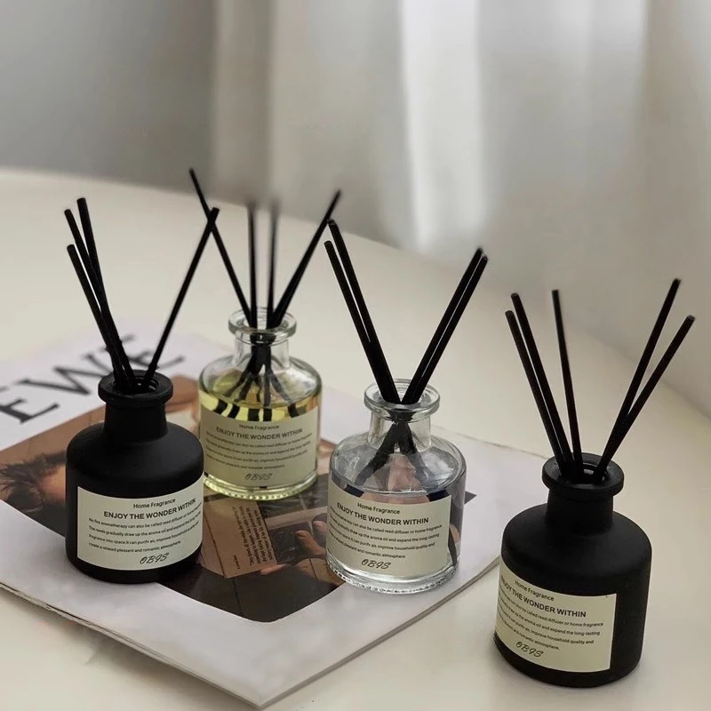 50ml Fireless Aromatherapy Set Freesia Jasmine Fragrance Oil With Reed Diffuser Office Home Decoration Air Freshener Fragrance