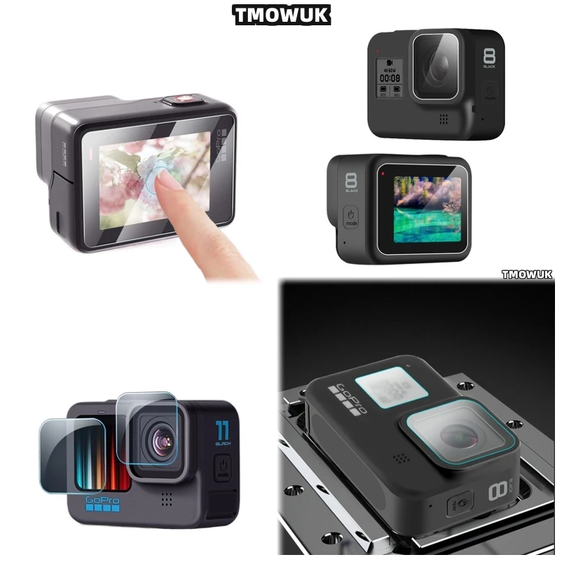 

For GoPro Hero12 11 10 9 HD 9H Tempered Glass Screen Protector Anti-Scratch Lens Cover Front Back