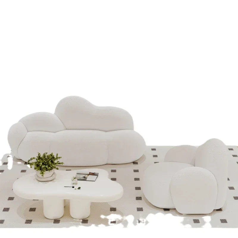 Cloud small sofa, double, small apartment lamb wool