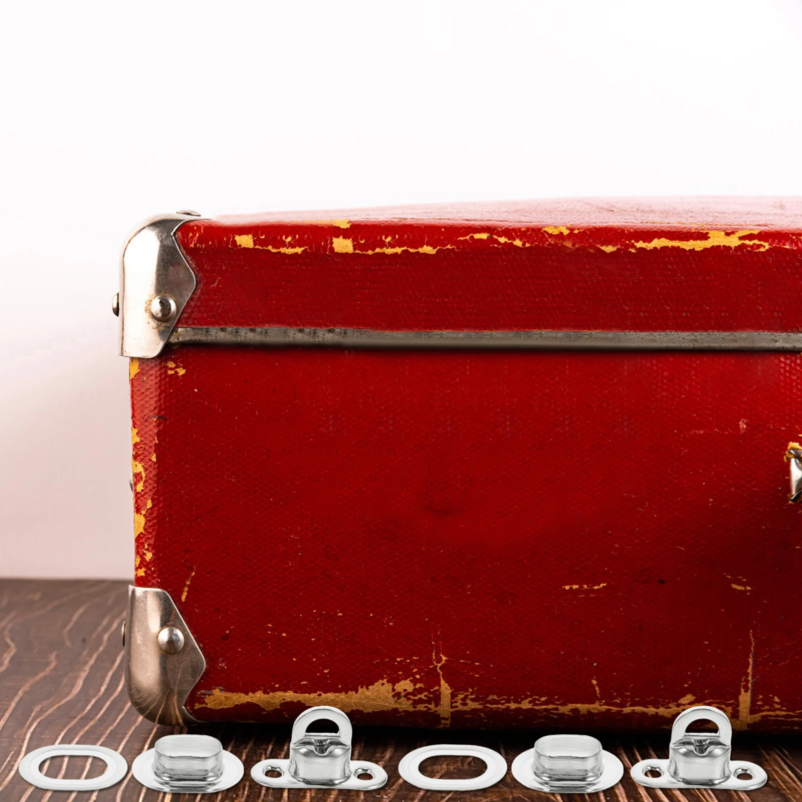 20個真鍮ツイストロッククラスプオーバルアイレットスロットシルバーホワイトメタル財布留め具ハンドバッグdiyバッグ製作修理用品