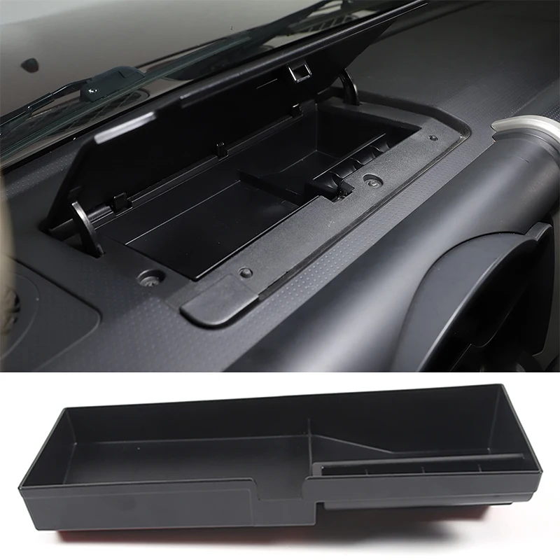 Zinky ABS Black Car Dashboard Storage Box Tray Sticker For Toyota FJ Cruiser 2007-2021 Auto Interior Accessories LHD