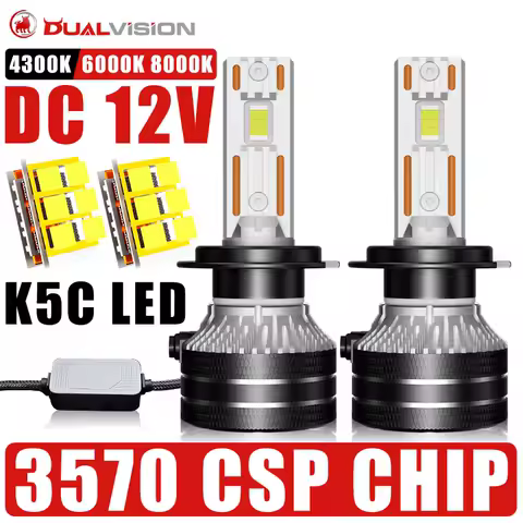 K5C H7 H4 H11 LED Light Canbus H1 H8 9005 HB3 9006 HB4 9012 HIR2 880 881 H27 9007 9008 H13 H9 4300K 6000K 8000K CSP Car Fog Lamp