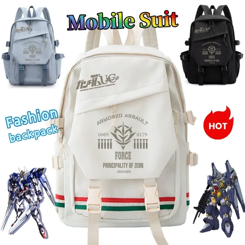

Mobile Suit Backpack Cute Fashionable Cartoon Personality Creative Student Large Capacity School Bag Gift for Friends' Birthday