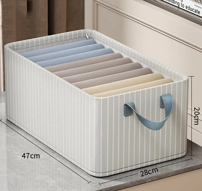 Clothes Organizer Pants Wardrobe Clothing Storage Box Closet Organizer Jeans Underwear Bra Socks Household Folding Storage Box