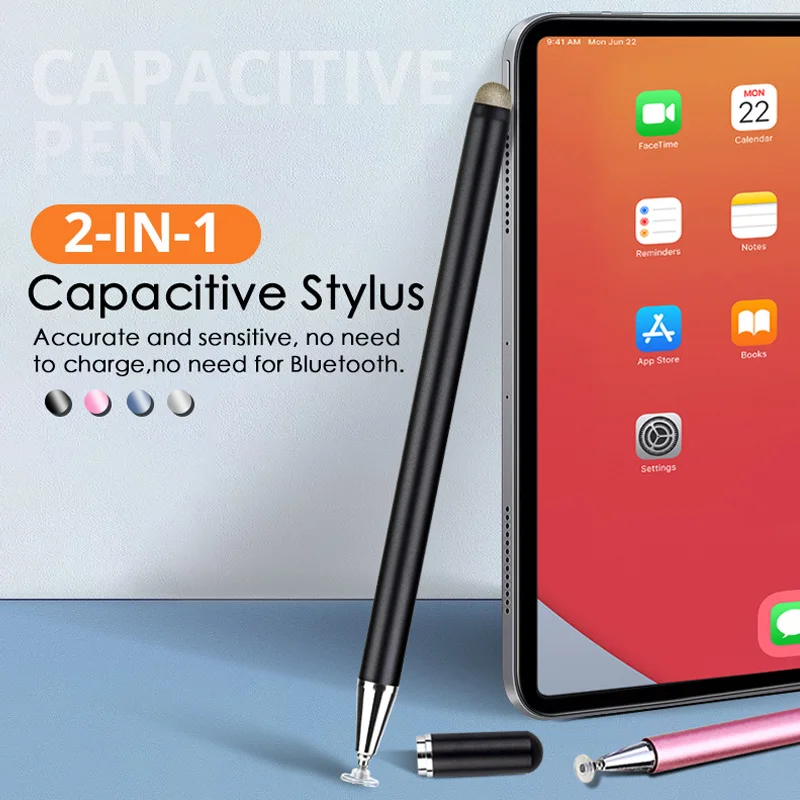 

Универсальный стилус 2 в 1, для Ios Android, сенсорная ручка, емкостный карандаш для рисования для Ipad, Samsung, Xiaomi, планшета, смартфона