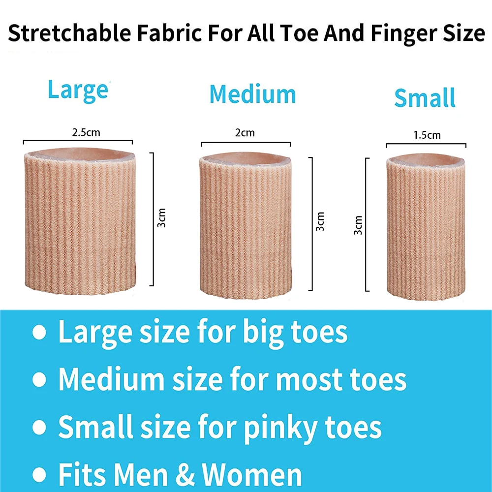 Pexmen 1/2/5 pièces orteil Tube orteil manches Gel souple protecteurs d'orteils pour cors ampoules callosités orteils et doigts outil de soin des pieds