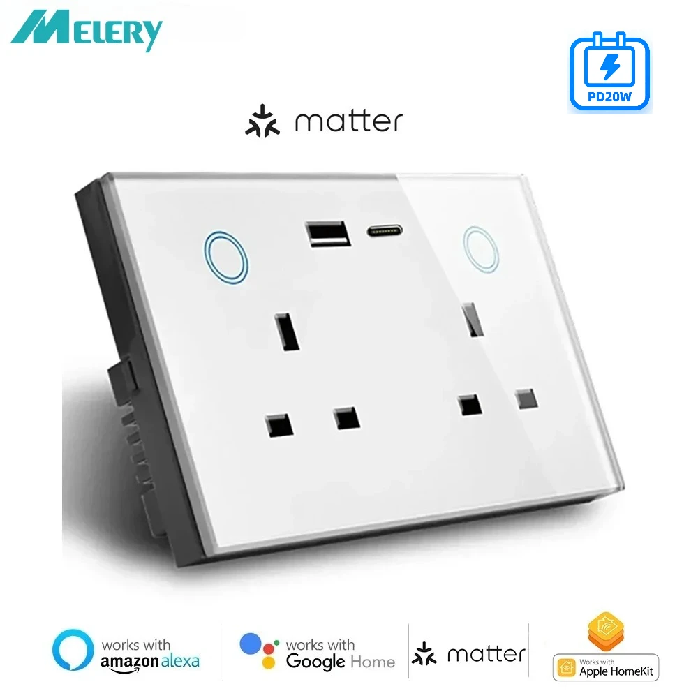 Why the Melery Matter Smart Tuya USB Type-C PD 20W Wall Socket UK Plug Is the Best Upgrade for Your Home Electrical Setup