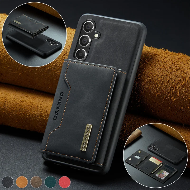 New Personalized leather anti-fall mobile phone case with card case for Samsung Galaxy A35 A55 5G A15 4G 5G