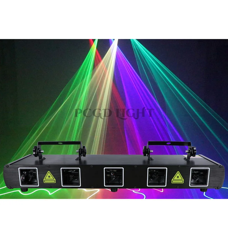 PINCHENG Dj LED 5 lens dmx laser stage party light rgb beam projector disco lasercube sharpy light effects for night club bar