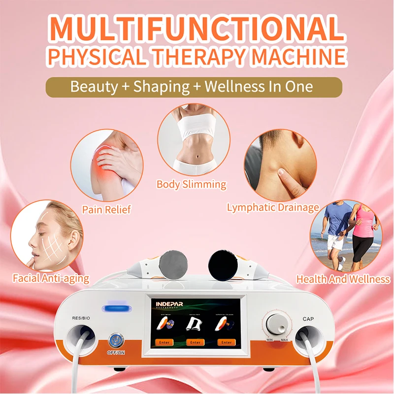 448Khz Tecar Therapy Diathermy Machine CET RET Pain Relief Physiotherapy Sports Rehabilitator Body Shaping Device