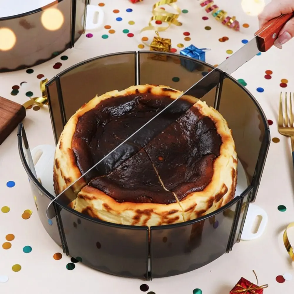 Durable 6/8 Grids Equal Portion Cake Cutter Professional Plastic Uniform Cake Slicer Round Cake Divider Pie
