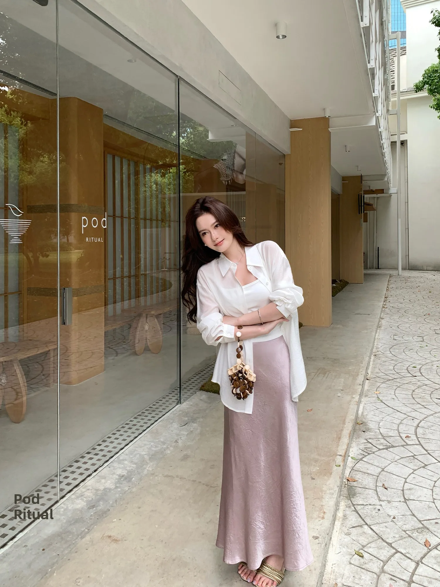 Pusumede Luxury Acetate Satin Half Skirt High Waist Women's Elegant Draping Fish Tail Skirt Premium Feeling Summer New Arrival
