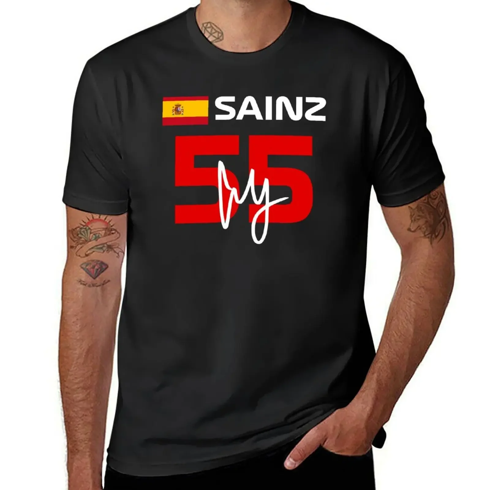 

F1 2022 Carlos Sainz 55 T-Shirt Blouse boys whites graphics anime tshirt plain t shirts men