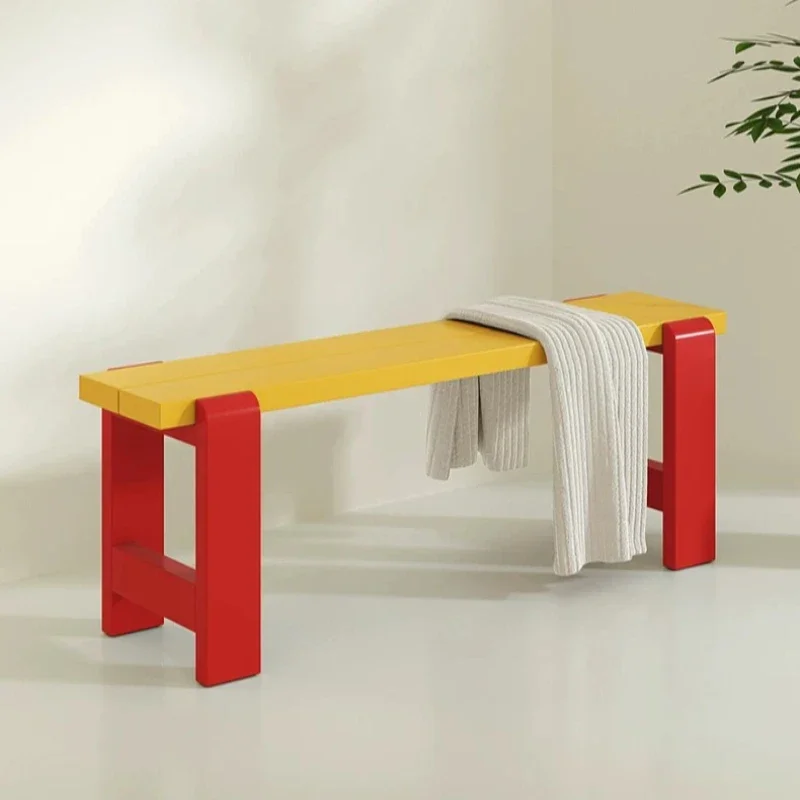 Modern Metal Stool Shoe Bench Entryway Dining Waiting Room Bench Furniture Decor Set Plus AAA Premium Gift Box Home A Large Cozy