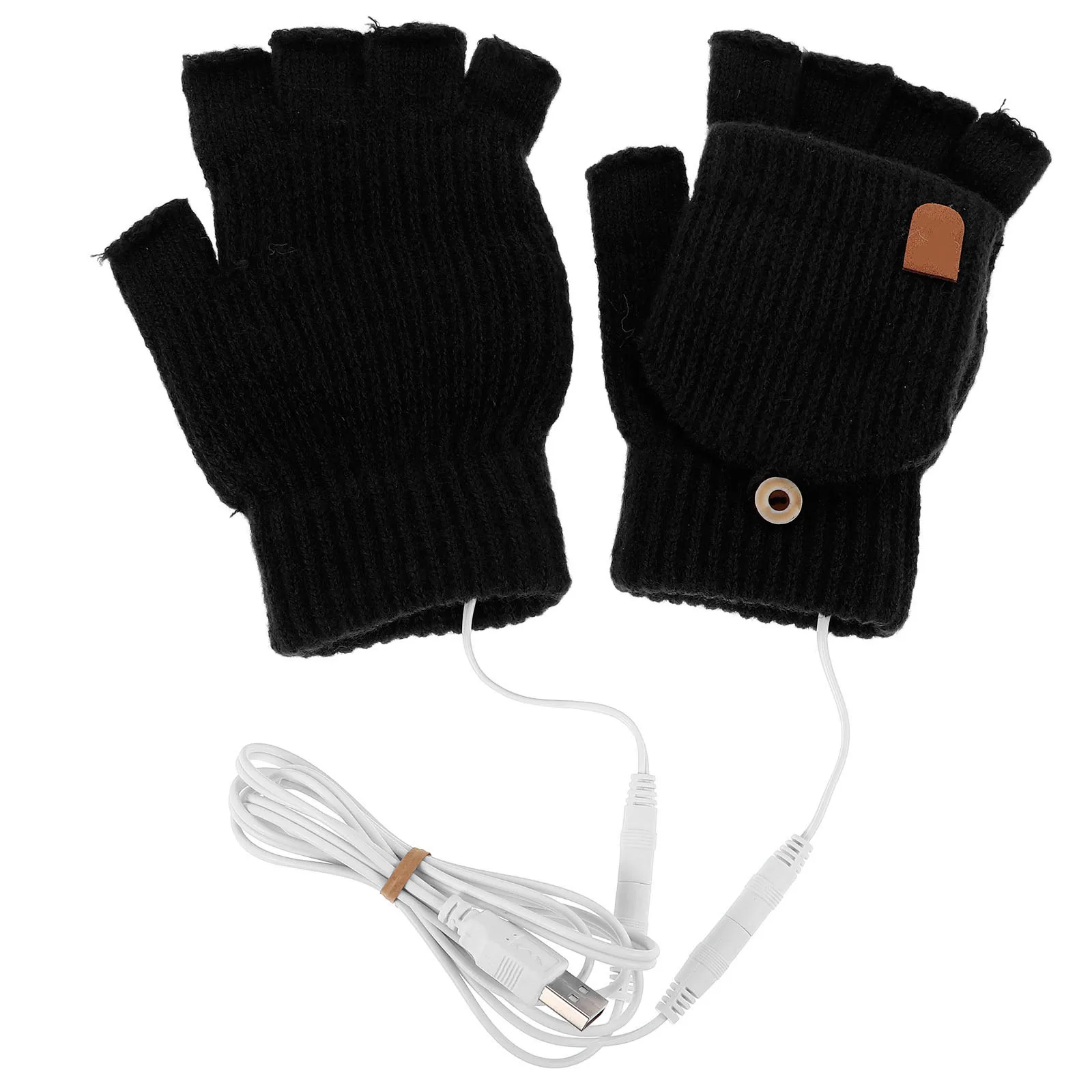 

USB Touch Screen Heating Gloves Bicycle Warm Sports Black Alien Hands Adult Work
