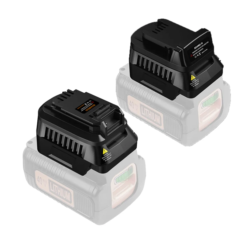 BD40BD20 BD40DW20 BD40MIL18 محول البطارية لبلاك اند ديكر 40 فولت متوافق مع بطارية بلاك اند ديكر/ديوالت/ميلووكي 18/20 فولت