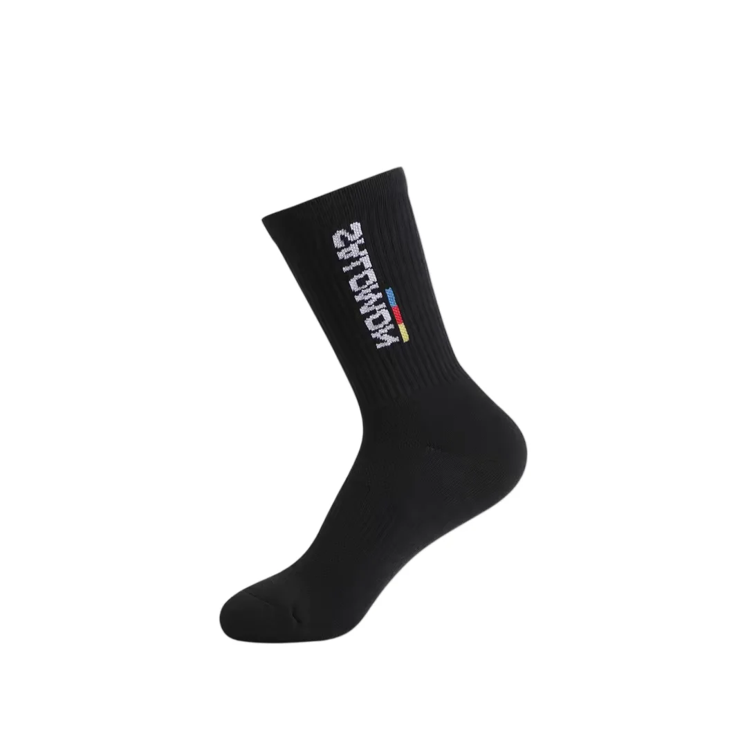 

SALOMON Two-Tone Comfortable, Non-Slip, Durable Letter-Printed Ribbed Mid-Calf Socks (Unisex) LC2975200