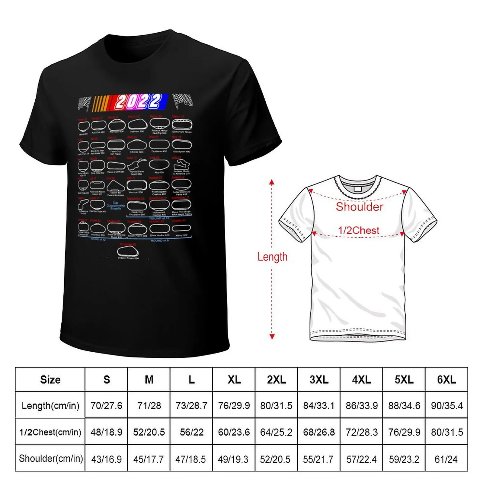 Schedule Nascar Cup Series 2022 T-Shirt t shirt personalised T-Shirt