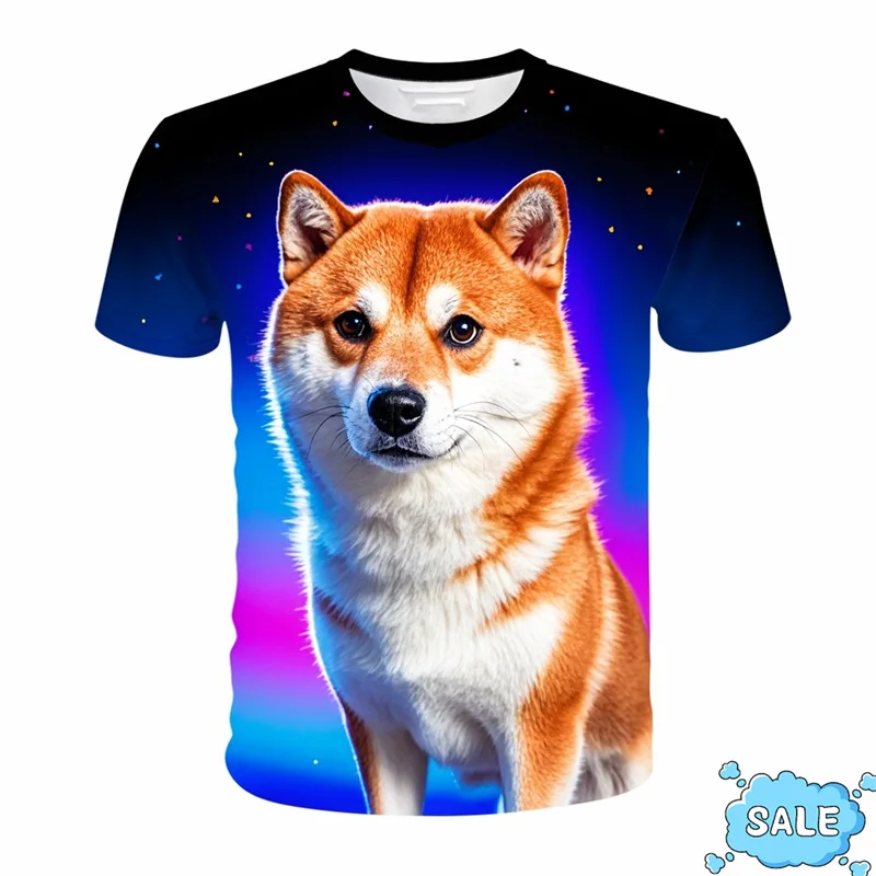 New Harajuku Cute 3D Doge Cheems Print T Shirt Shiba Inu Graphic T-Shirts Unisex Funny Streetwear T-shirts Fashion Mens Clothing