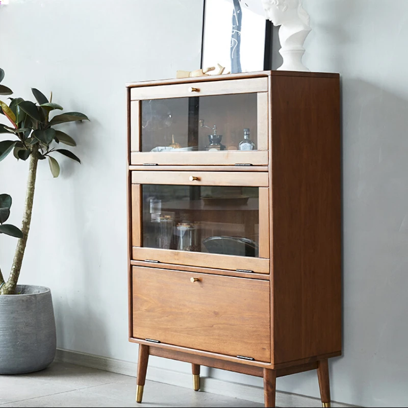 

Solid wood sideboard, modern living room, simple storage cabinet, kitchen, pantry